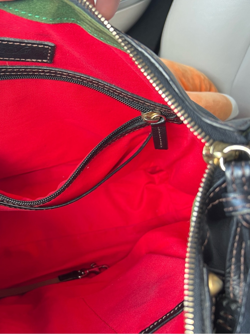 Dooney & Bourke Black Florentine Kingston Leather Hobo Bag - Picture 7 of 15